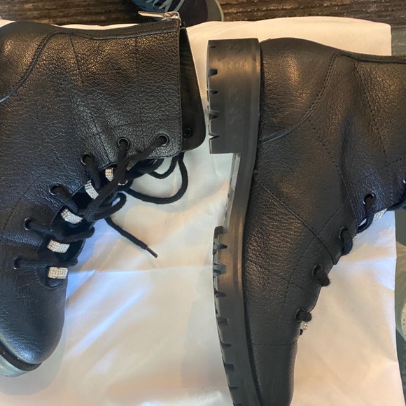 JIMMY CHOO Bren Crystal-Embellished Combat Boots - Picture 5 of 7